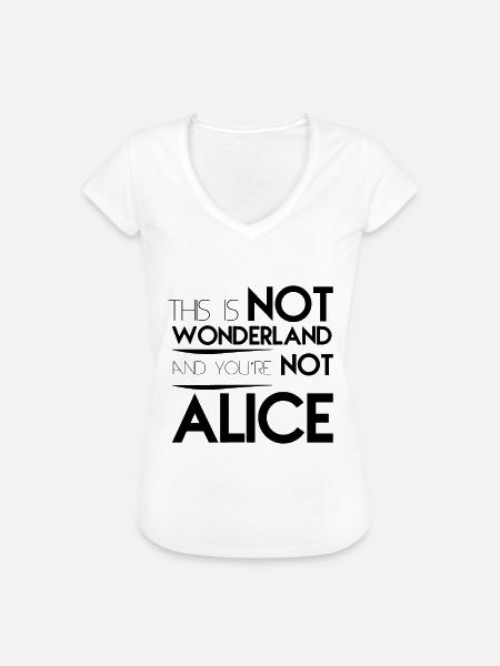 WONDERLAND, GESCHENK - Frauen Vintage T-Shirt - Weiß