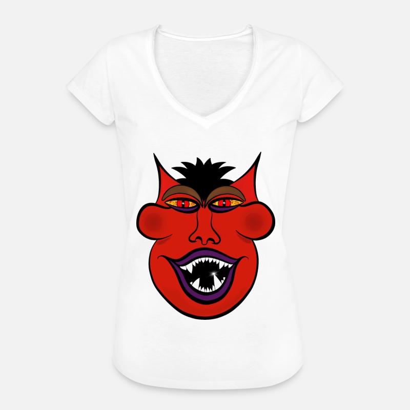 Devil Motif Devil - Women's Vintage T-Shirt - white