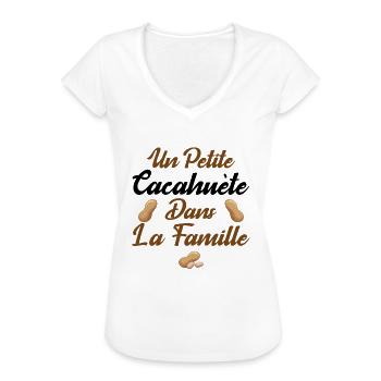 Bébé Petite Cacahuète Je T'aime - T-shirt vintage Femme - blanc - Devant - Danielle (179cm)