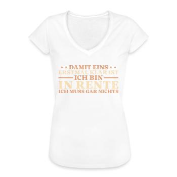 Rentner Rentenalter Mann in Rente - Frauen Vintage T-Shirt - Weiß - Vorne