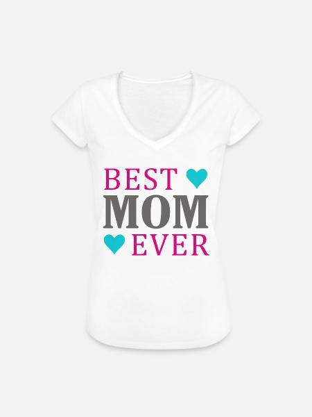 Beste Mama - Frauen Vintage T-Shirt - Weiß