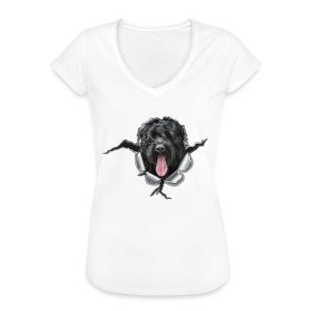 RussischerSchwarzerTerrier Metall - Frauen Vintage T-Shirt - Weiß - Vorne