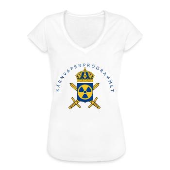 Das schwedische Atomwaffenprogramm - Frauen Vintage T-Shirt - Weiß - Vorne - Danielle (179cm)