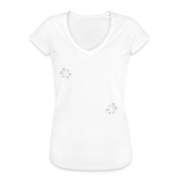 hund pfote slogan hundeschule kampfhund - Frauen Vintage T-Shirt - Weiß - Vorne