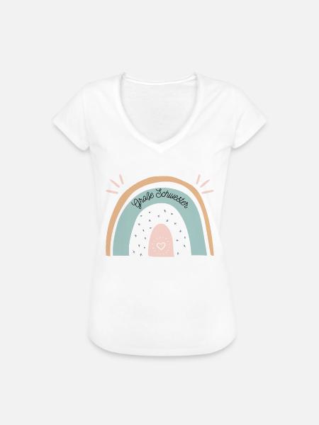 Große Schwester - Frauen Vintage T-Shirt - Weiß