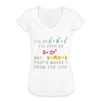 Mathe Lustig Nerd - Frauen Vintage T-Shirt - Weiß - Vorne