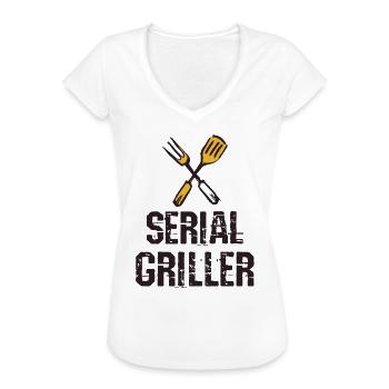 Seriengriller BBQ Grillprofi Grillbesteck - Frauen Vintage T-Shirt - Weiß - Vorne - Danielle (179cm)