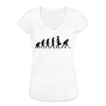 Evolution Hockey Frauen Hockeyspielerin - Frauen Vintage T-Shirt - Weiß - Vorne - Danielle (179cm)