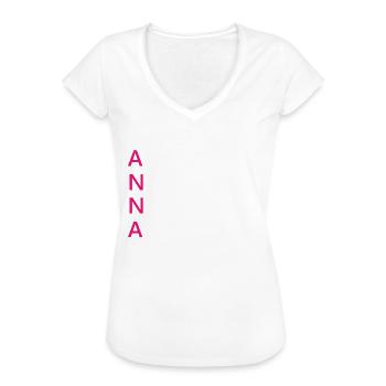 Anna Name Geschenk - Frauen Vintage T-Shirt - Weiß - Vorne