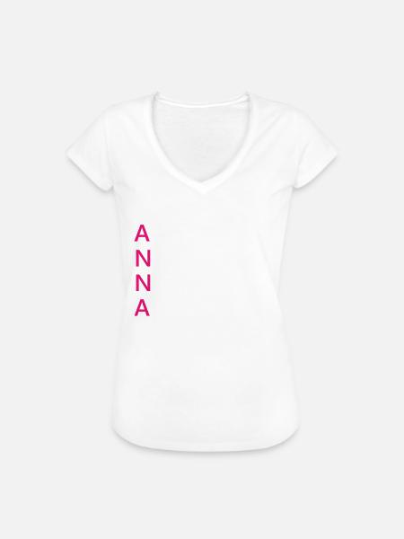 Anna Name Geschenk - Frauen Vintage T-Shirt - Weiß