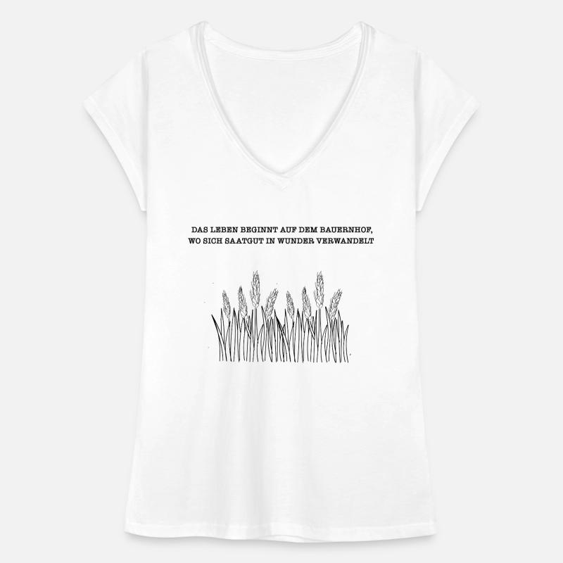 Bauernhof, Getreide wird zu Wunder Frauen Vintage T-Shirt