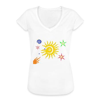 Universum - Frauen Vintage T-Shirt - Weiß - Vorne