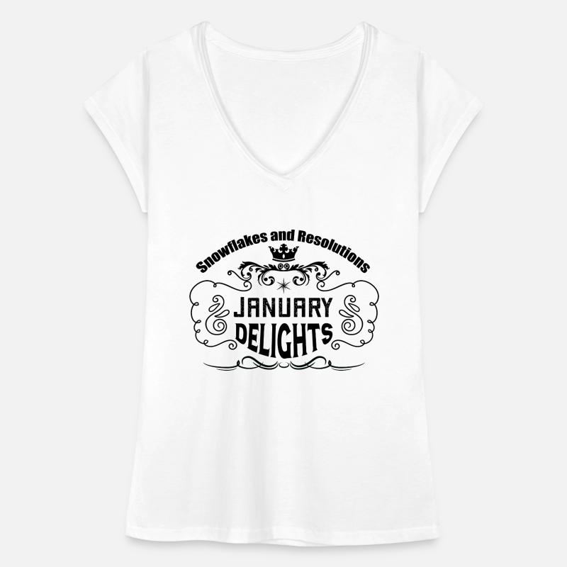 Snowflakes and Resolutions: January Delights. Women's Vintage T-Shirt