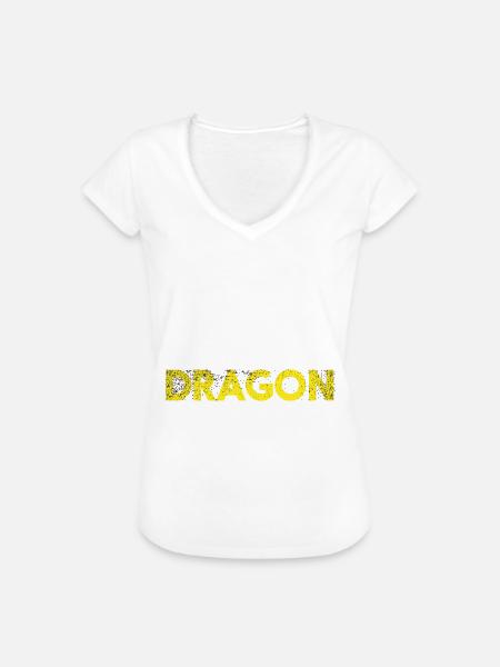 Dragon - Frauen Vintage T-Shirt - Weiß