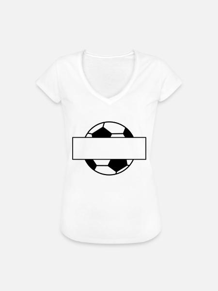 Fußball Namensschild - Frauen Vintage T-Shirt - Weiß