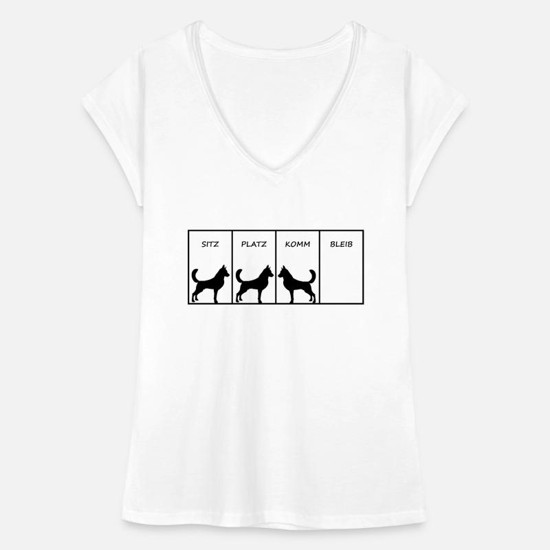 Hund Sitz Platz Komm Bleib Geschenkidee Frauen Vintage T-Shirt
