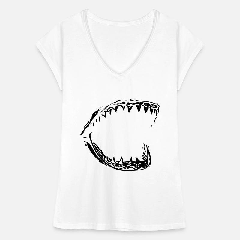 Mors de requin vecteur géant T-shirt vintage Femme