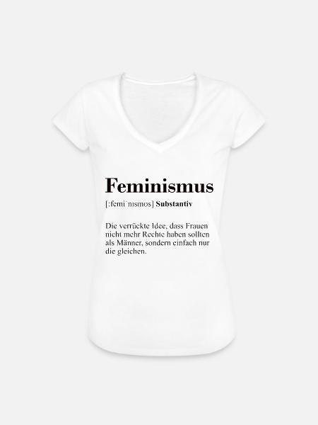 Feminismus Definition Design - Frauen Vintage T-Shirt - Weiß