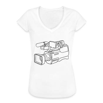 Video Kamera - Frauen Vintage T-Shirt - Weiß - Vorne - Danielle (179cm)