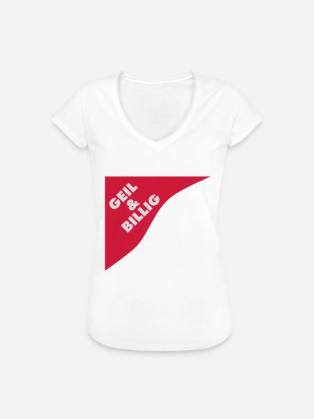 GEIL & BILLIG - Frauen Vintage T-Shirt - Weiß