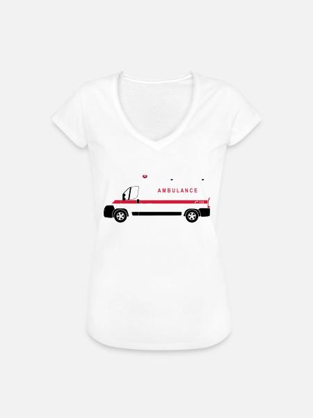 Krankenwagen - Frauen Vintage T-Shirt - Weiß