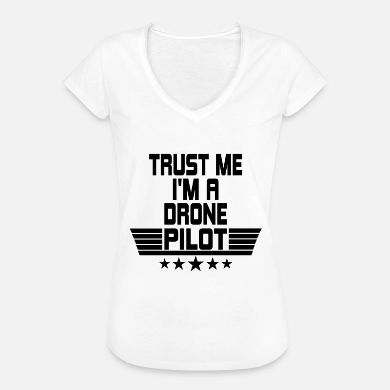 Drone Drone Quadcopter Model Making Pilot Gift - Women's Vintage T-Shirt - white