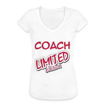 Foot / Coach / Entraineur / Basket / Tennis / Pap - T-shirt vintage Femme - blanc - Devant - Danielle (179cm)
