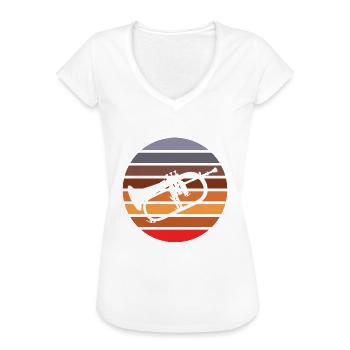 Fluegelhorn Cornett Musikprobe Blasmusik - Frauen Vintage T-Shirt - Weiß - Vorne