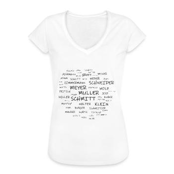 Noms de famille Alsace - T-shirt vintage Femme - blanc - Devant