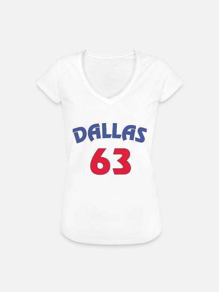 DALLAS 63 - Frauen Vintage T-Shirt - Weiß