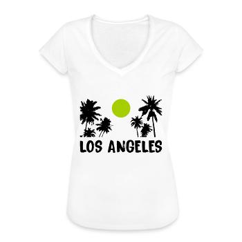 los angeles - Frauen Vintage T-Shirt - Weiß - Vorne - Danielle (179cm)