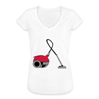 staubsauger - Frauen Vintage T-Shirt - Weiß - Vorne - Danielle (179cm)
