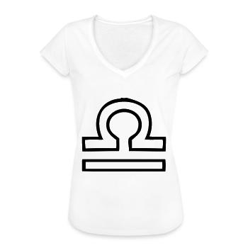 Waage Sternzeichen - Frauen Vintage T-Shirt - Weiß - Vorne - Danielle (179cm)