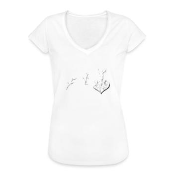 Wandern - I LOVE IT - Frauen Vintage T-Shirt - Weiß - Vorne