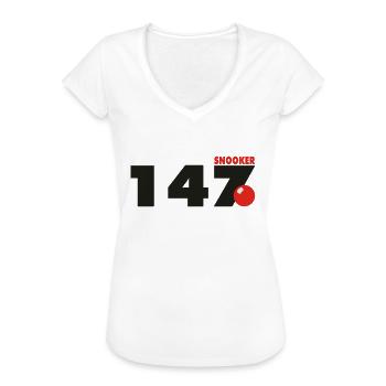 147 Snooker - Frauen Vintage T-Shirt - Weiß - Vorne