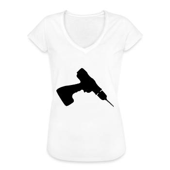 Cordless Drill - Frauen Vintage T-Shirt - Weiß - Vorne - Danielle (179cm)