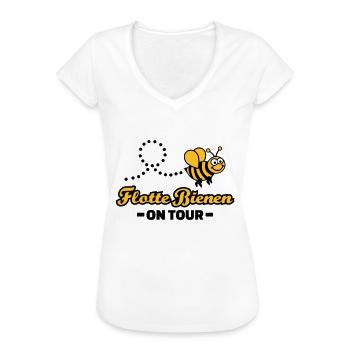 Flotte Biene - Frauen Vintage T-Shirt - Weiß - Vorne