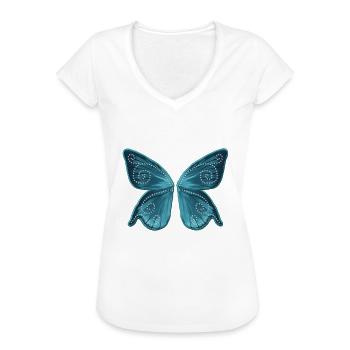 Schmetterlingsflügel, Elfe, Fee, Schmetterling - Frauen Vintage T-Shirt - Weiß - Vorne