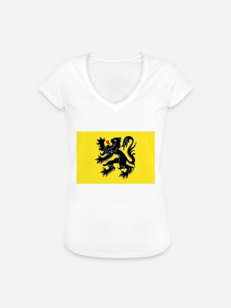 Flagge Flandern - Frauen Vintage T-Shirt - Weiß