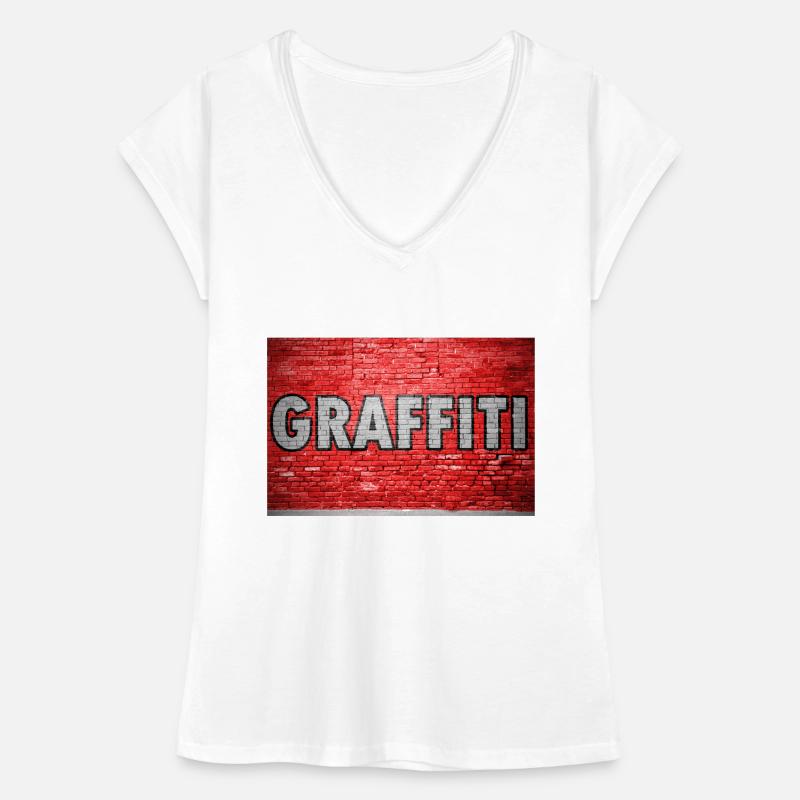Graffiti brick wall Women's Vintage T-Shirt
