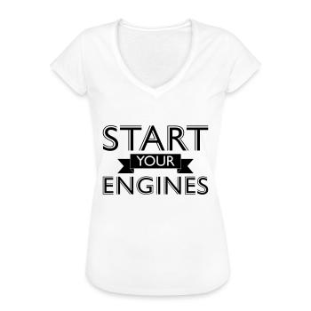 Lustige Geschenke für Männer - Frauen Vintage T-Shirt - Weiß - Vorne - Danielle (179cm)