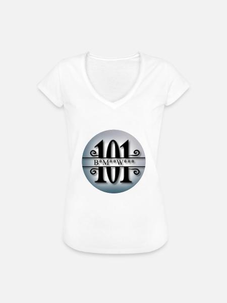 B*M**W***1o1 - Frauen Vintage T-Shirt - Weiß