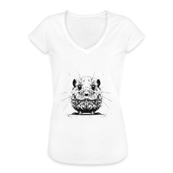 Maus - Frauen Vintage T-Shirt - Weiß - Vorne
