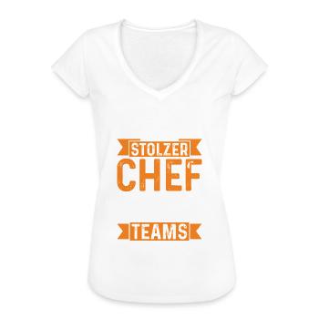 Ich bin stolzer Chef eines Teams Geschenk - Frauen Vintage T-Shirt - Weiß - Vorne