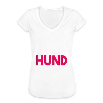 Hund Gassi gehen Pfoten Haustier Süß Geschenk - Frauen Vintage T-Shirt - Weiß - Vorne