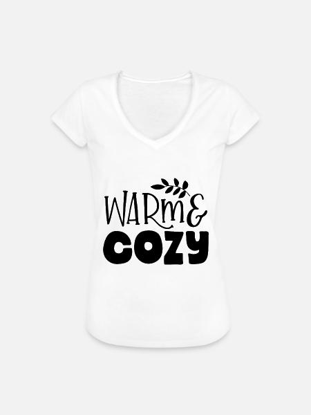 Warm und Gemütlich - Frauen Vintage T-Shirt - Weiß