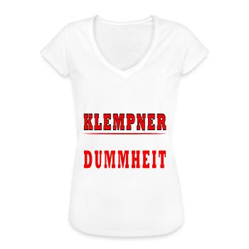 Ich bin Klempner ich kann keine Dummheiten - Frauen Vintage T-Shirt - Weiß - Vorne