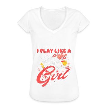 lustiger Dart Spruch Dartpfeile darten Spruch - Frauen Vintage T-Shirt - Weiß - Vorne