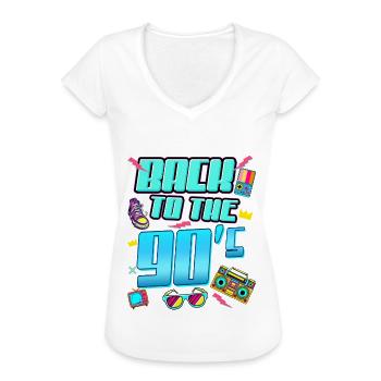 Back to the 90s retro 90er Jahre Outfit 90er - Frauen Vintage T-Shirt - Weiß - Vorne