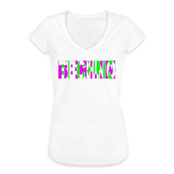 TECHNO BERLIN - Frauen Vintage T-Shirt - Weiß - Vorne